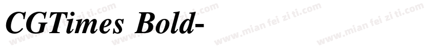 CGTimes Bold字体转换